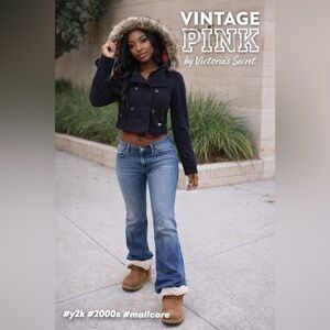 PINK Victoria's Secret Blue Flare Jeans